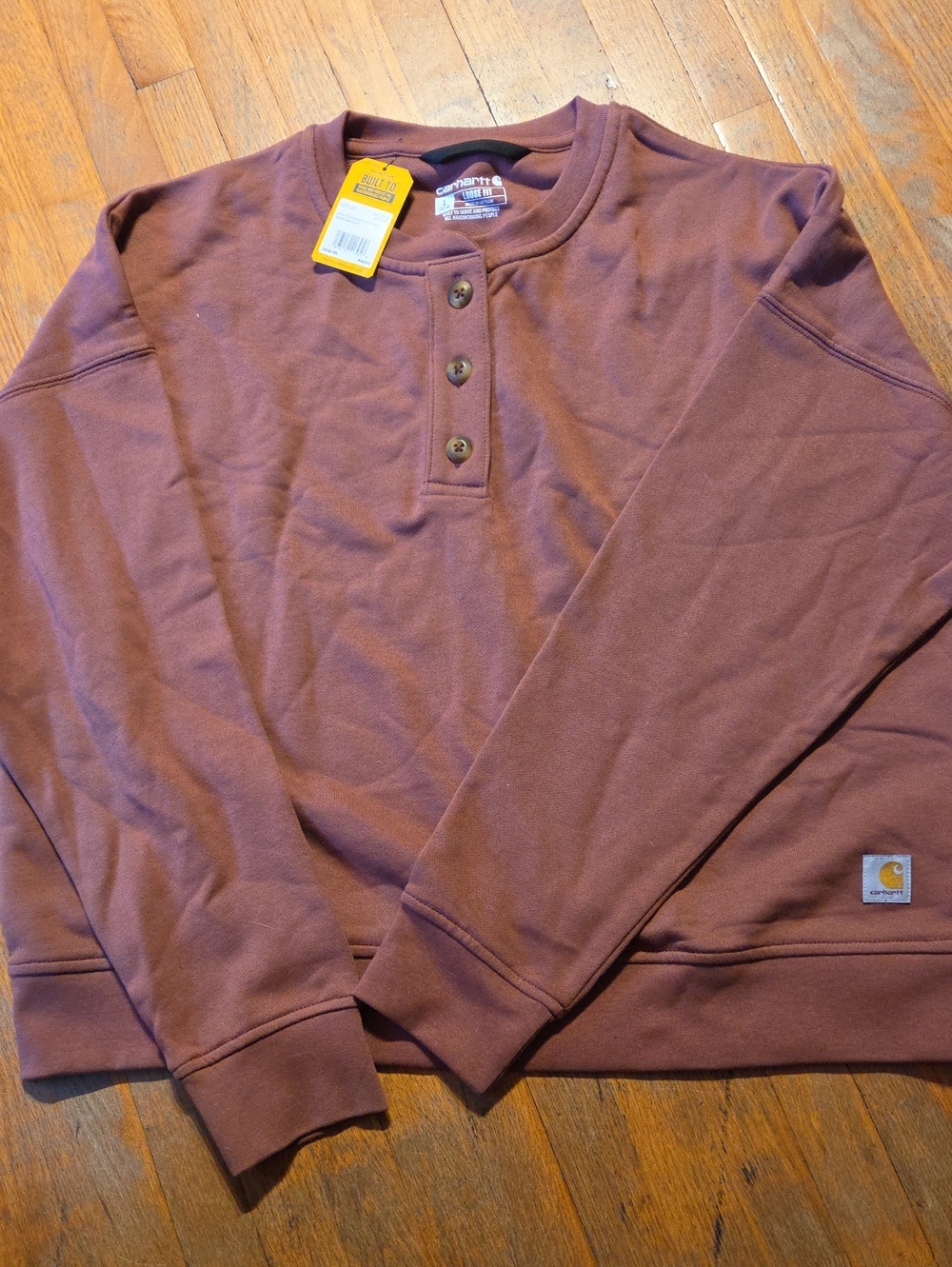 Carhartt Women's Henley Sweatshirt - Plum